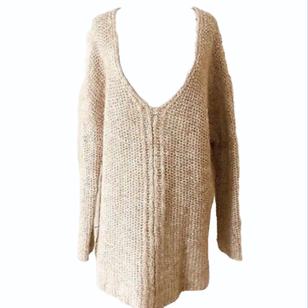 ANTHRO Moth chunky knit oversized medium sweater